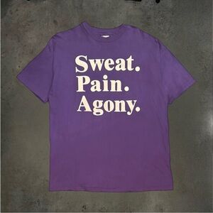 Vintage 90s Single Stitch Sweat. Pain. Agony. Love It! Funny Tee